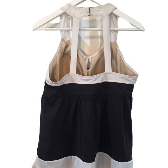 Swimsuit black white Tankini top 18W Preowned - Picture 4 of 6